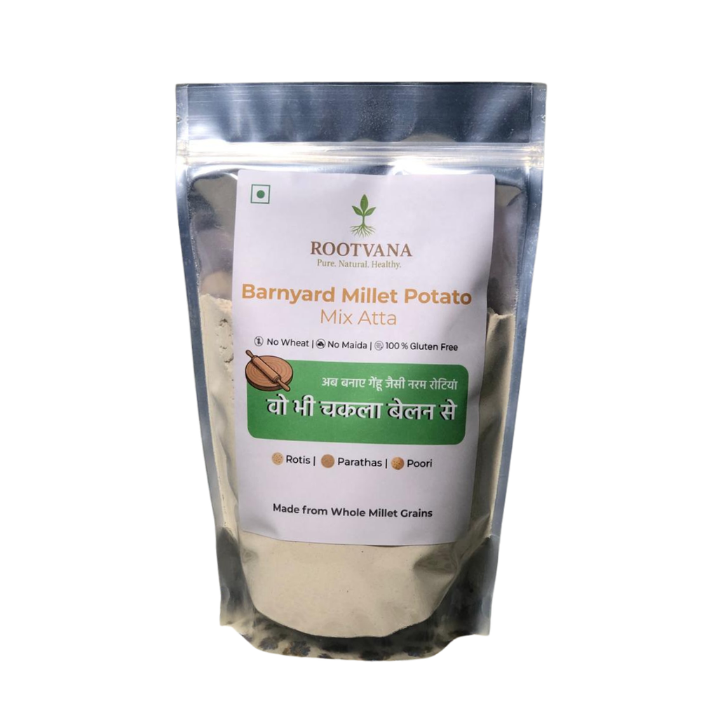 Rootvana Barnyard Millet Flour Combo Pack of 3 – Regular Barnyard Atta, Special Barnyard Atta & Potato Mix
